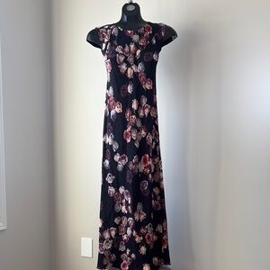 Wilfred Black Floral Maxi Dress